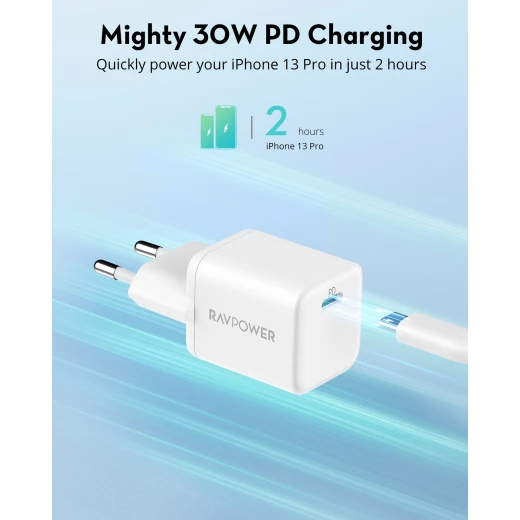 شاحن RAVPower 30W USB-C PD - PC169 - شحن سريع ومحمول - Ravpower - Image 5