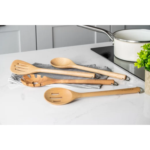 طقم أدوات مطبخ KitchenAid 4 قطع من خشب البتولا - متين ولطيف - كيتشن إيد - Image 2