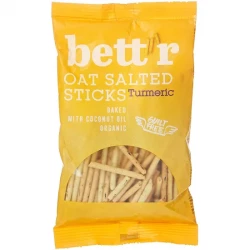 Bett'r Organic Oat Salted Sticks Turmeric 50g Gluten-Free Healthy Snack