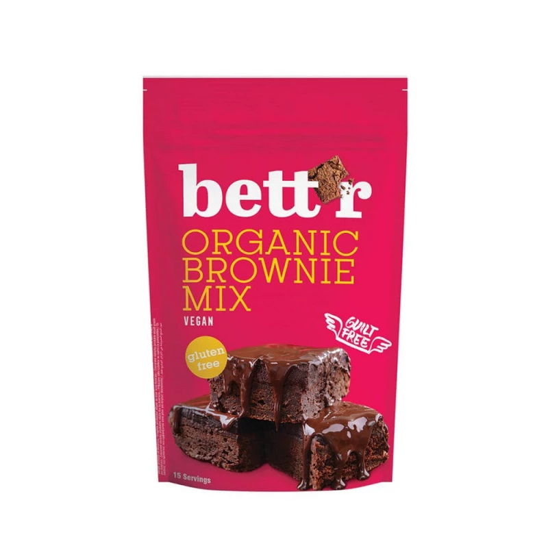 Bettr Organic Brownie Mix 400g - Gluten-Free, No Cane Sugar - Bett'r