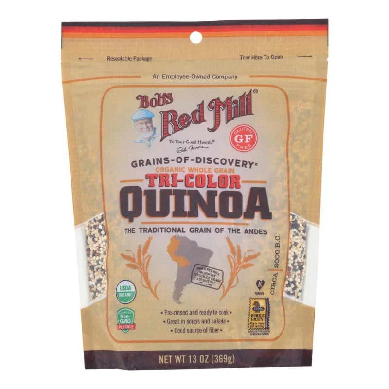 Bob's Red Mill Tri-color Quinoa Case of 5x13 Oz Vibrant Gluten-Free Mix of Red White Black Quinoa Complete Protein for Healthy Meals & Salads - Bob's Red Mill