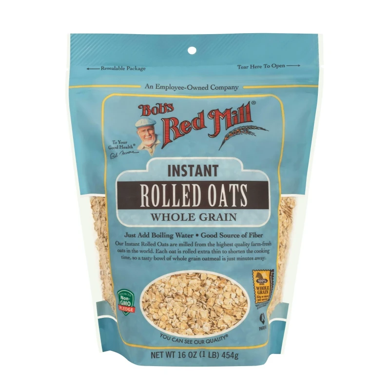 Bobs Red Mill Medium Rolled Oats 16 oz 454g Whole Grain High Fiber Gluten Free Wholesome Breakfast Ideal for Healthy Oatmeal - Bob's Red Mill