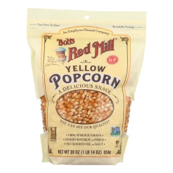 Bobs Red Mill Whole Yellow Popcorn Kernels Non GMO 30.8 oz 873g Wholesome Whole Grain High Fiber Snack Ideal for Movie Nights