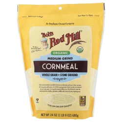 QAI Organic Medium Grind Cornmeal Whole Grain 24 oz