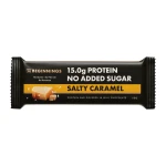 Salted Caramel Protein Bar, 15g Protein, Coated with Milk Chocolate, No Palm Oil and No Added Sugar, Delicious High-Protein Snack for Any Time of Day