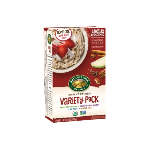 Nature's Path Hot Oatmeal Variety Pack 400g 8 Packets in 4 Delicious Flavors Quick & Wholesome Organic Breakfast Ideal for Busy Mornings Nature's Path Hot Oatmeal Variety Pack 400g 8 Packets in 4 Delicious Flavors Quick & Wholesome Organic Breakfast Ideal for Busy Mornings
