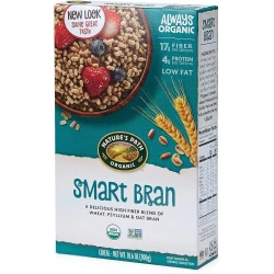 Nature's Path Organic Smart Bran Psyllium & Oat Bran Cereal 10.6 Oz High Fiber Healthy Breakfast Cereal for Digestive & Heart Health Support