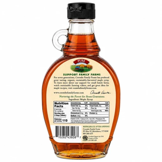 Coombs Family Farms Pure Maple Syrup Grade A Dark Color Robust Taste 8 fl oz - Coombs Family Farms - Image 2