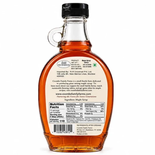 Coombs Family Farms Pure Maple Syrup Grade A Dark Color Robust Taste 12 fl oz - Coombs Family Farms - Image 3