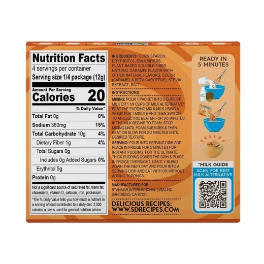 Simply Desserts Salted Caramel Keto Instant Pudding 1.7 oz - Simply desserts - Image 3