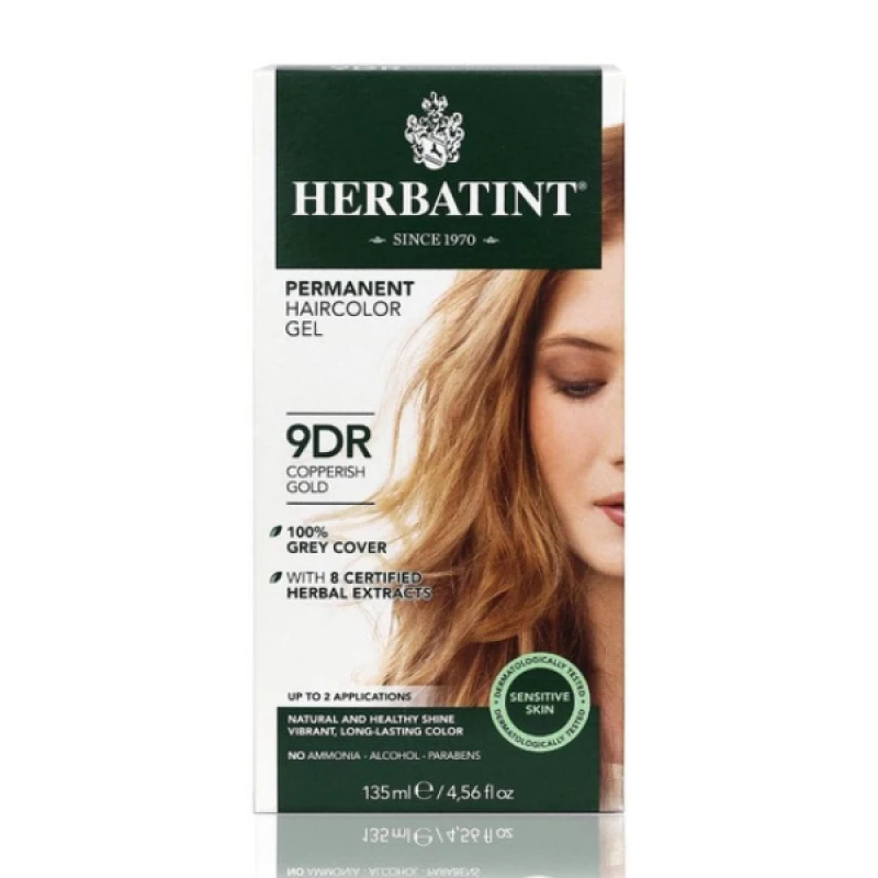 Herbatint 9DR Copperish Gold Hair Color Gel 150ml - Herbatint
