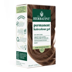 Herbatint Permanent Hair Colour Gel 6D Dark Golden Blonde 170ml, Ammonia Free