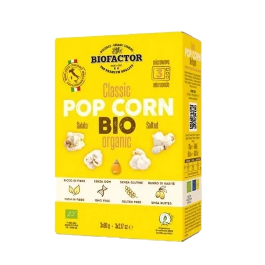 BYO Faktor Organic Salted Microwave Popcorn 3x90g - Gluten Free BYO Faktor Organic Salted Microwave Popcorn 3x90g - Gluten Free