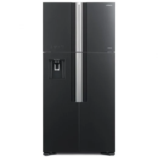 ثلاجة هيتاشي R W800PJ7 بـ 4 أبواب باب فرنسي زجاج أسود 540 لتر - هيتاشي - Image 3