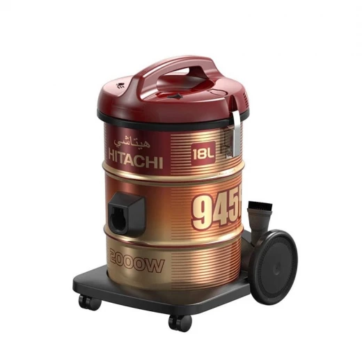 Hitachi 18L Drum Vacuum Cleaner 2000W Red and Gold Finish for Home Cleaning Powerful Suction for Carpets and Hard Floors Long Cable Cord Lightweight Design Hitachi 18L Drum Vacuum Cleaner 2000W Red and Gold Finish for Home Cleaning Powerful Suction for Carpets and Hard Floors Long Cable Cord Lightweight Design