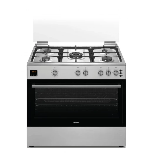 فرن سيمفر F9080SS غاز قائم بذاته 90 سم ستانلس ستيل مع مروحة وأمان كامل فرن سيمفر F9080SS غاز قائم بذاته 90 سم ستانلس ستيل مع مروحة وأمان كامل