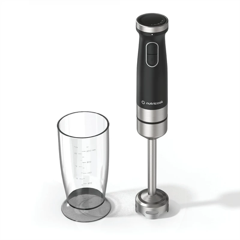 Nutricook HB150ME Hand Blender 1200W Powerful Motor Stainless Steel Shaft Black - Nutricook