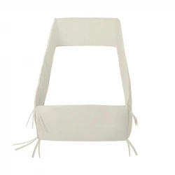 Cambrass Liso E Beige Cot Bumper 420 cm, Polyester Cotton Blend, Spanish Made