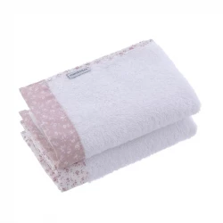 طقم منشفة أطفال كامبراس ليبرتي، قطعتين، ألياف TENCEL ناعمة، وردي 25x35x1 سم