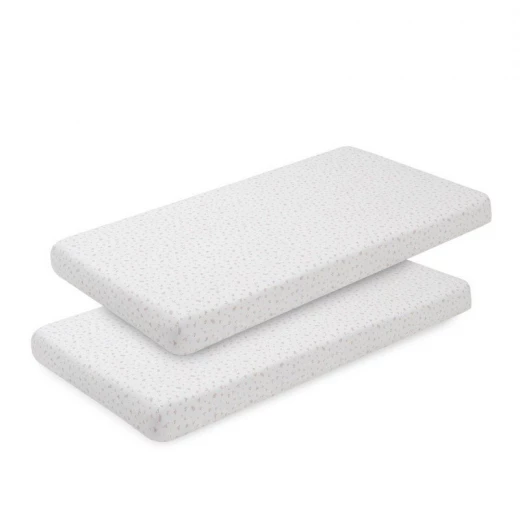 طقم ملاءات سرير كامبريس بلوميتي وردي مقاس 60، طقم من 2، 60x120x17 سم، قطن مصري 100% طقم ملاءات سرير كامبريس بلوميتي وردي مقاس 60، طقم من 2، 60x120x17 سم، قطن مصري 100%
