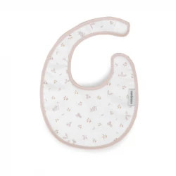 Cambrass Plumeti Pink Round Baby Bib with Velcro Closure 16x19x1 cm
