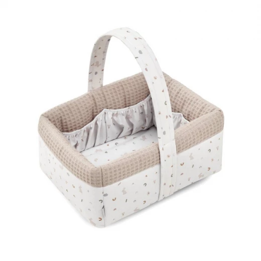 Cambrass Rabbit Beige Layette Basket 22.5x29x29 cm, Padded, Spain Made, Baby Toiletry Organizer Cambrass Rabbit Beige Layette Basket 22.5x29x29 cm, Padded, Spain Made, Baby Toiletry Organizer