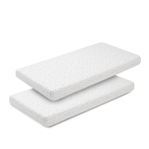 Cambrass Rabbit Beige Cot 60 Fitted Sheet Set of 2, 60x120x17 cm, 100% Egyptian Cotton Cambrass Rabbit Beige Cot 60 Fitted Sheet Set of 2, 60x120x17 cm, 100% Egyptian Cotton