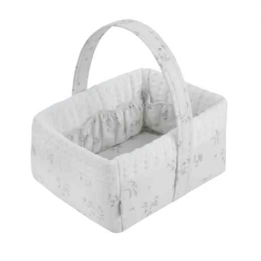 Cambrass Merlo Ecru Layette Basket 22.5x29x29 cm, Padded, for Baby Toiletry Items Cambrass Merlo Ecru Layette Basket 22.5x29x29 cm, Padded, for Baby Toiletry Items