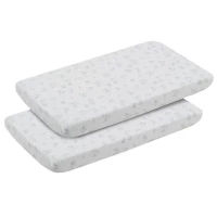 Cambrass Merlo Fitted Crib Sheets Pack of 2, Premium Quality Cotton, Crudo Color, Specifically Designed for 60x120cm Cribs, Breathable and Soft for Baby's Delicate Skin