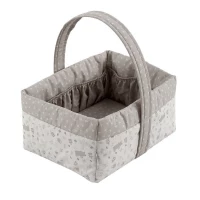 Cambrass Abete Beige Layette Basket 22.5x29x29 cm, Padded, for Baby Toiletry Items