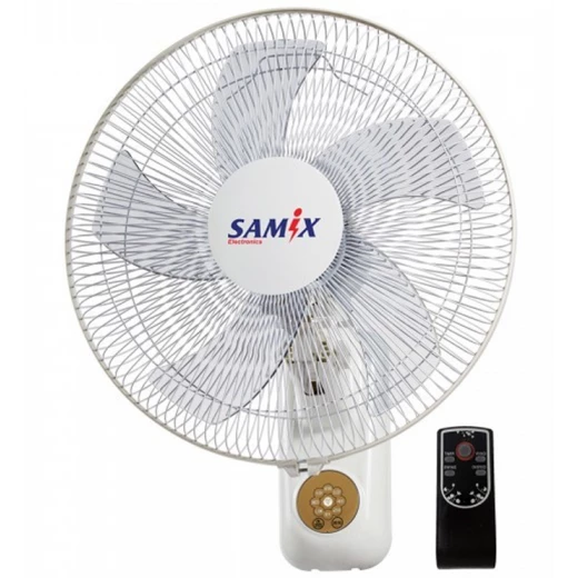 مروحة حائط 16 بوصة SK-WF1601RCA 5 شفرات، 3 سرعات قابلة للتعديل، تحكم عن بعد، تصميم موفر للمساحة، تبريد فعال للغرف المتوسطة والكبيرة من ساميكس مروحة حائط 16 بوصة SK-WF1601RCA 5 شفرات، 3 سرعات قابلة للتعديل، تحكم عن بعد، تصميم موفر للمساحة، تبريد فعال للغرف المتوسطة والكبيرة من ساميكس