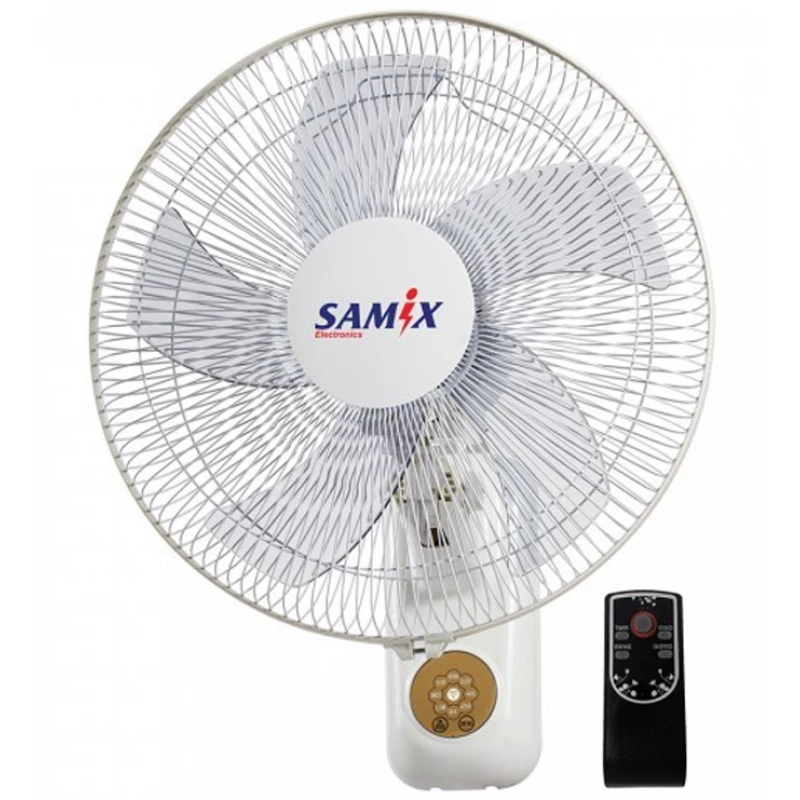 مروحة حائط 16 بوصة SK-WF1601RCA 5 شفرات، 3 سرعات قابلة للتعديل، تحكم عن بعد، تصميم موفر للمساحة، تبريد فعال للغرف المتوسطة والكبيرة من ساميكس - ساميكس