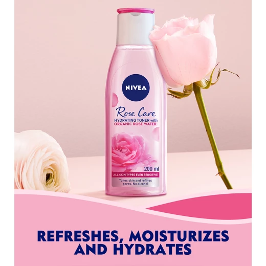 تونر Nivea Rose Care المرطب 200 مل لجميع أنواع البشرة - نيفيا - Image 4