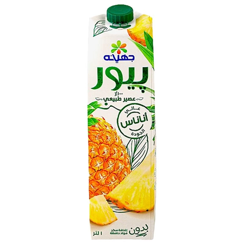 عصير جهينة بيور أناناس 1 لتر - مشروب منعش وطبيعي - جهينة