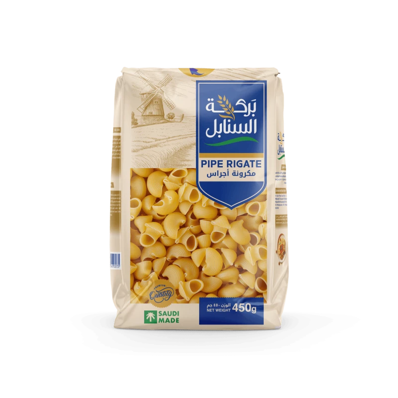 باستا بايب ريجاتي 450 جرام قمح دوروم من بركة السنابل - بركة السنابل