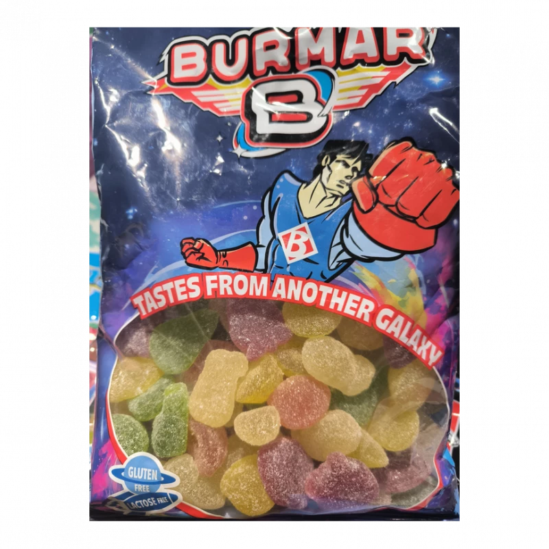 Burmar Vegan Fruit Gummy Candy Assortment 1kg Bag, Gluten Free, Delicious Flavors - Burmar