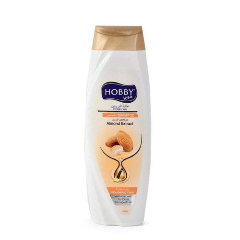 Hobby Almond Shampoo 600ml for Dry & Damaged Hair - Nourishing Care - Hobby