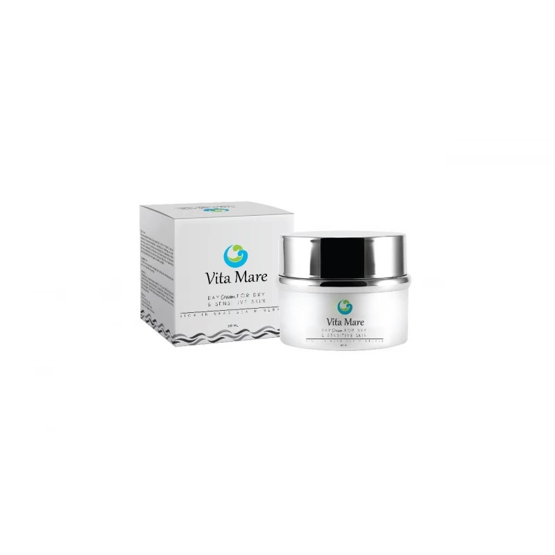 Vita Mare Day Cream, 50 ml Hydrating & Protective Moisturizer for Dry & Sensitive Skin, Nourishes, Soothes & Protects, Daily Skincare for Women & Men - Vita mare