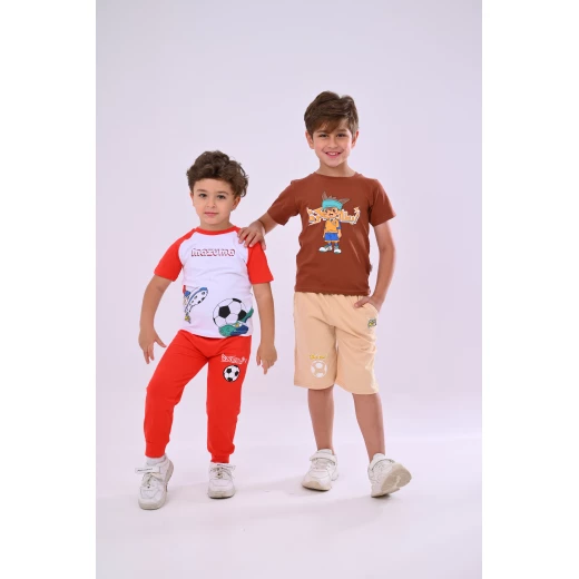 طقم أبطال الكرة: طقم من قطعتين للأولاد - 4 سنوات من زيتون - زيتون - Image 3