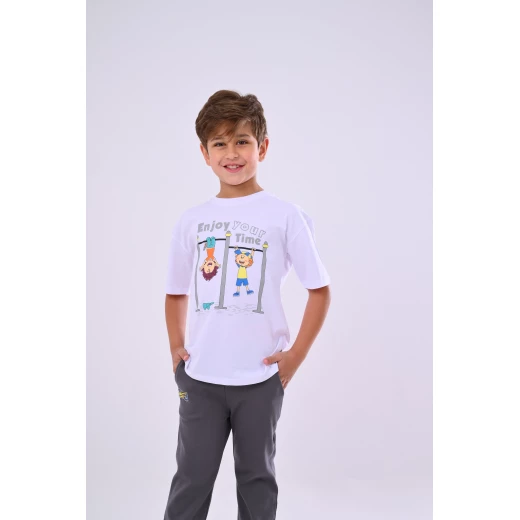 طقم كودو ومودو للأولاد قطعتين - 10 سنوات - مرح ولعب من زيتون - زيتون - Image 2