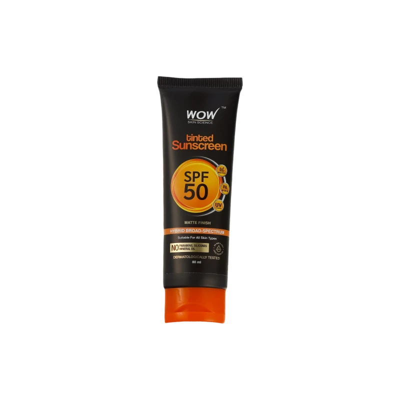 Wow Skin Science Tinted Sunscreen SPF50 Matte 80ml Broad Spectrum Protection - Wow Skin Science