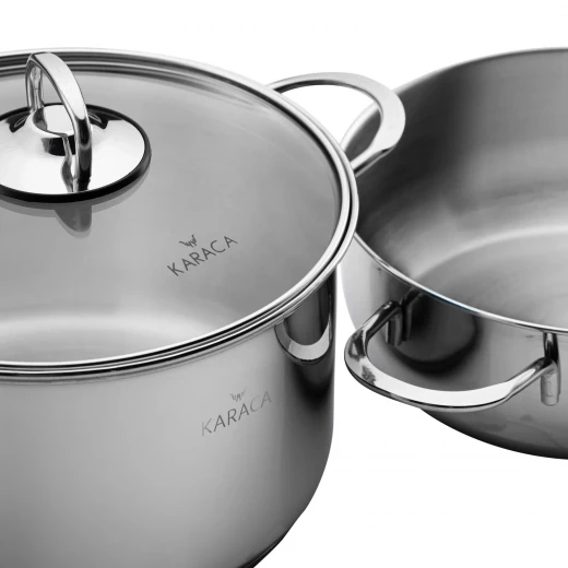 Karaca Stainless Steel Mussel Pot 20cm, Premium Rust-Resistant, Even Cooking for Mussels, Seafood, Vegetables, Pasta & Soups - karaca - Image 4