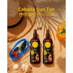 بخاخ زيت التسمير العميق لينكوكير كابانا بعامل حماية من الشمس SPF6، 200 مل | مرطب، حماية من الأشعة فوق البنفسجية الطويلة والمتوسطة | يعزز السمرة الطبيعية