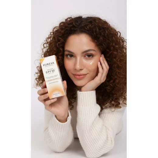 واقي شمس متعدد الوظائف SPF 50+ | مضاد للبقع، تفتيح، مكافحة الشيخوخة، تعزيز الكولاجين، امتصاص سريع من بيوريفا - بيوريفا - Image 5