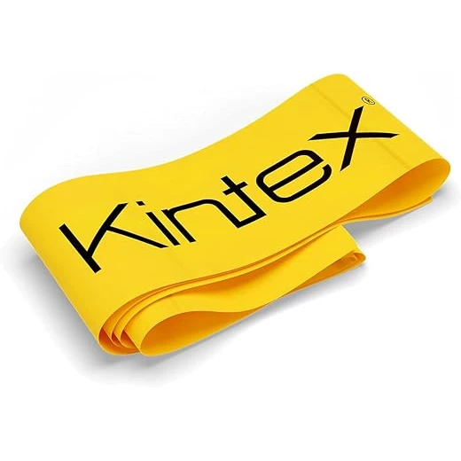 Kintex Fitness Resistance Band Yellow, Very Easy Level, 0.5–2.6 kg Resistance, 2.5 m x 15 cm, 100% Natural Latex Exercise Band for Fitness & Stretching - Kintex - Image 5