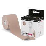 Kintex Kinesiology Precut Tape Beige, 20 Pre-Cut Strips 25 x 5 cm, Elastic Sports & Physiotherapy Tape, Hypoallergenic Acrylic Adhesive, Ready-to-Use Muscle & Joint Tape - Kintex
