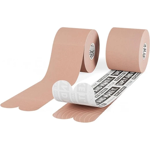 Kintex Kinesiology Precut Tape Beige, 20 Pre-Cut Strips 25 x 5 cm, Elastic Sports & Physiotherapy Tape, Hypoallergenic Acrylic Adhesive, Ready-to-Use Muscle & Joint Tape - Kintex - Image 5