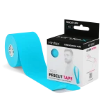 Kintex Kinesiology Precut Tape Blue, 20 Pre-Cut Strips 25 x 5 cm, Elastic Sports & Physiotherapy Tape, Hypoallergenic Acrylic Adhesive, Ready-to-Use Muscle & Joint Tape - Kintex