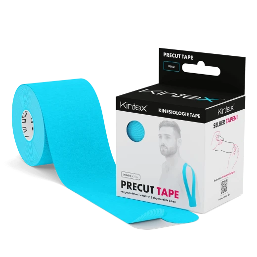 Kintex Kinesiology Precut Tape Blue, 20 Pre-Cut Strips 25 x 5 cm, Elastic Sports & Physiotherapy Tape, Hypoallergenic Acrylic Adhesive, Ready-to-Use Muscle & Joint Tape Kintex Kinesiology Precut Tape Blue, 20 Pre-Cut Strips 25 x 5 cm, Elastic Sports & Physiotherapy Tape, Hypoallergenic Acrylic Adhesive, Ready-to-Use Muscle & Joint Tape