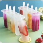 Reusable 4-Cavity Popsicle Mold with Sticks – DIY Ice Cream Maker